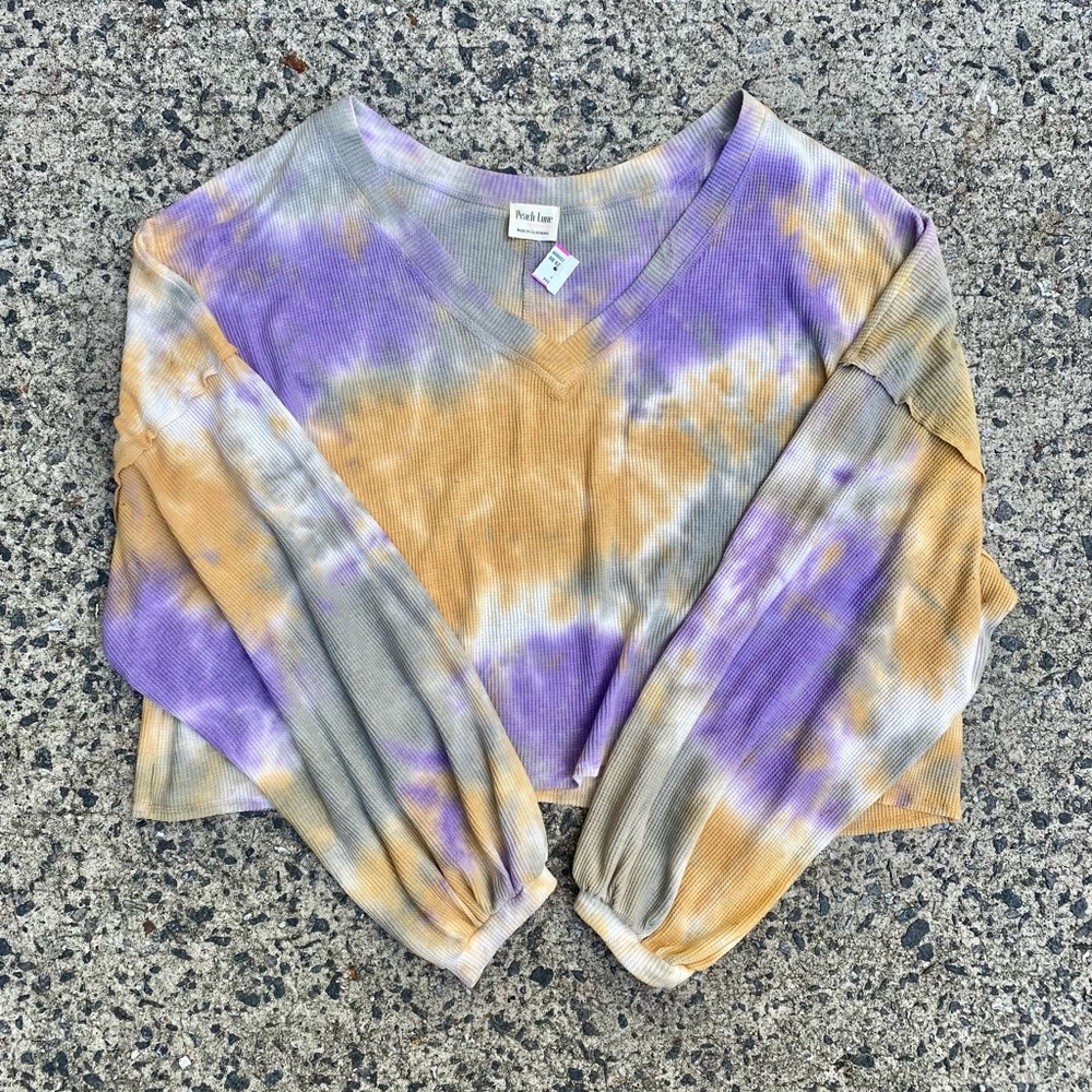Boutique brand tie-dye crop top